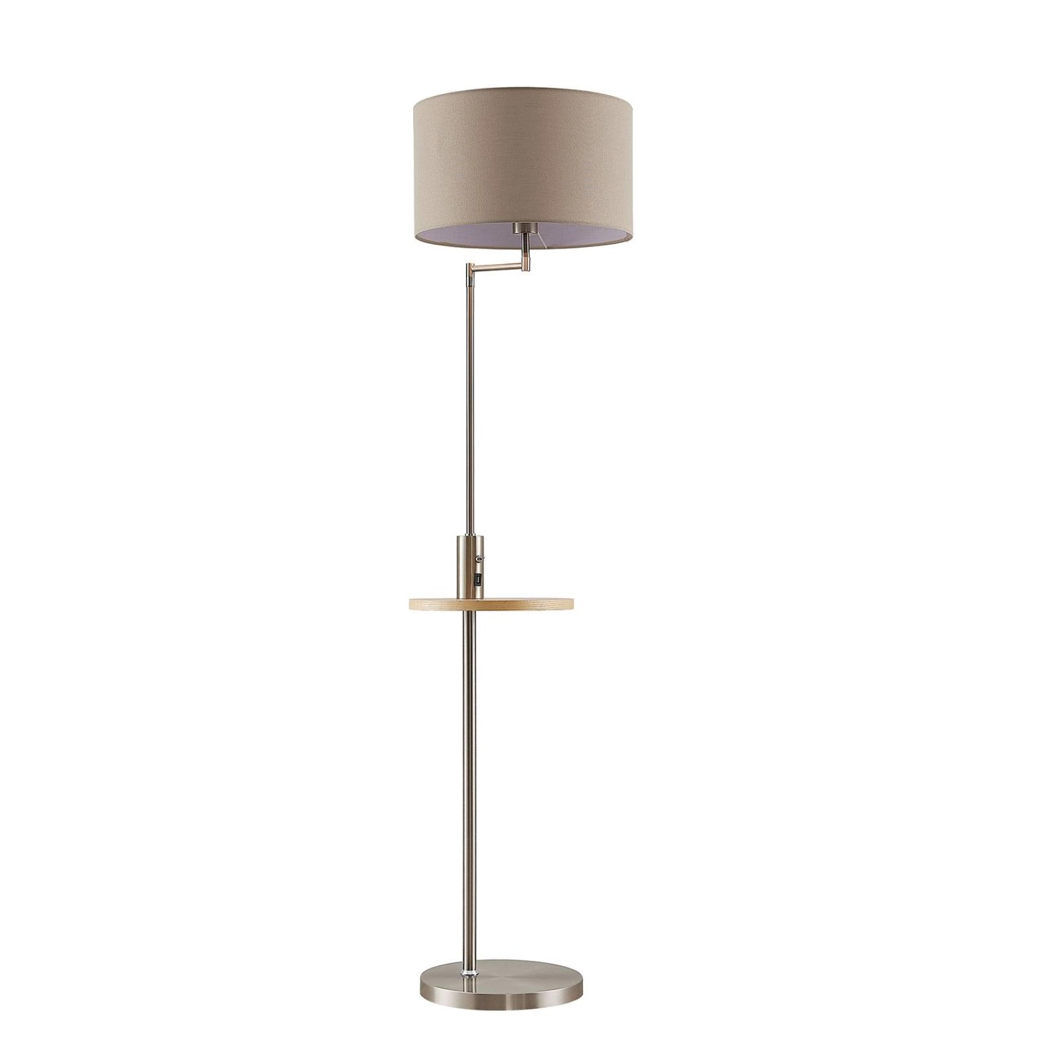 Lindby Stehlampe Zinia 8032315mit USB Anschluss Modern in Alu aus Metall 1-flammig E27 Wohnzimmerleuchte