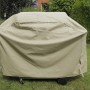 Beige tepro Abdeckhaube für große Gasgrills, schützt vor Wettereinflüssen.