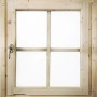 Karibu Fenster, naturbelassen, 69x80cm, mit Dreh-/Kippbeschlag für Gartenhaus.