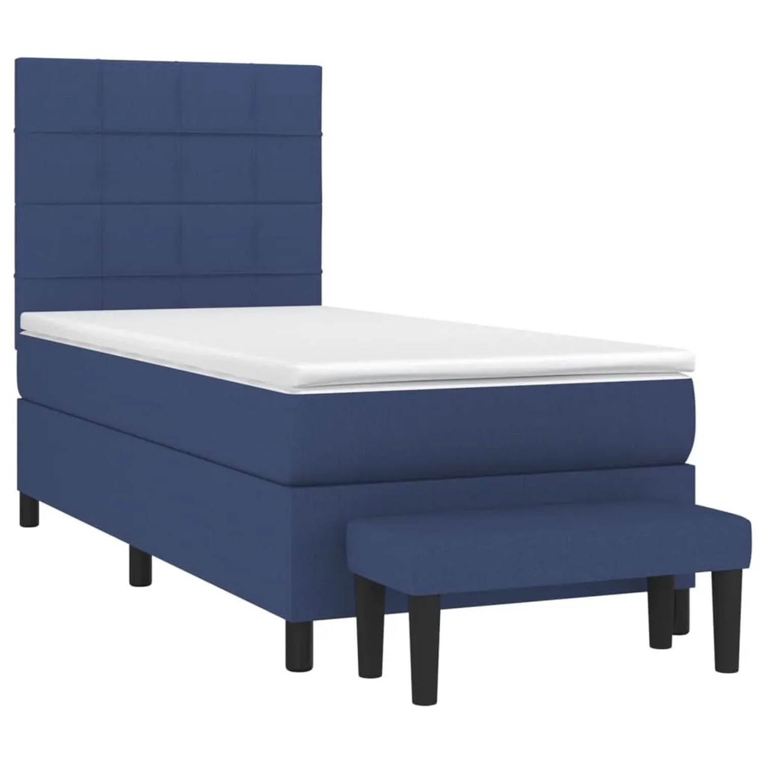 vidaXL Boxspringbett mit Matratze Blau 80x200 cm Stoff 3136555 günstig online kaufen