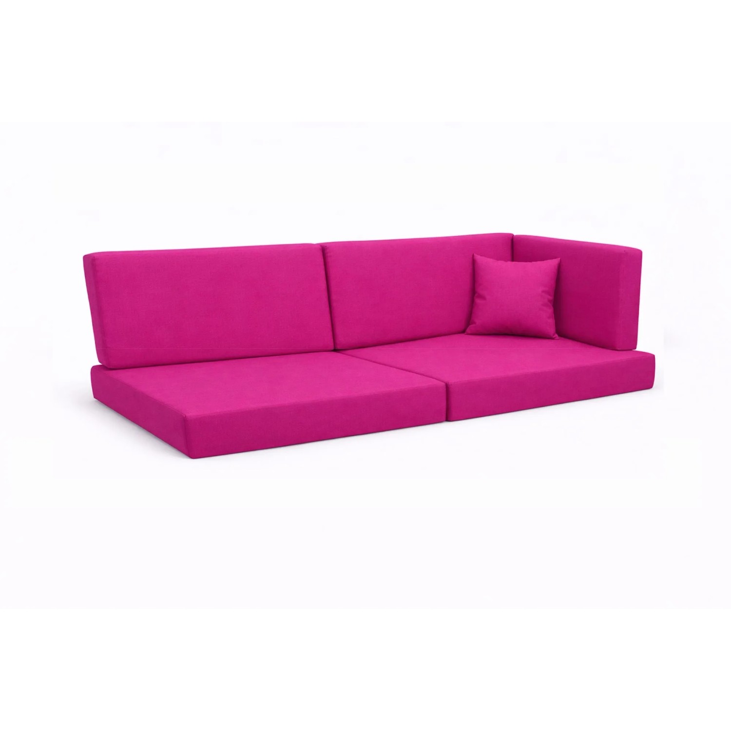 Setgarden Comfort Palettenkissen 6er Set Outdoor 120x60x10cm Sitzkissen + Rückenkissen 120x40x10cm 1tlg Rose