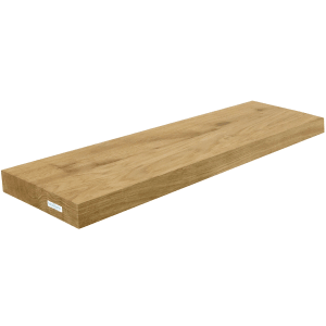 Holz4home Wandregal aus Eiche, 70cm, ohne Baumkante, Naturholz