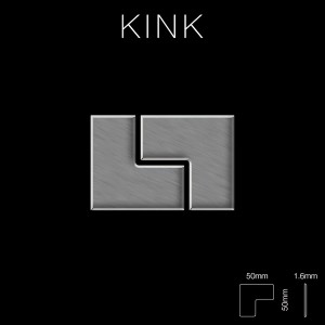 ALLOY Mosaikfliese Massiv Metall Edelstahl Marine Hochglanz Grau, Detailansicht.