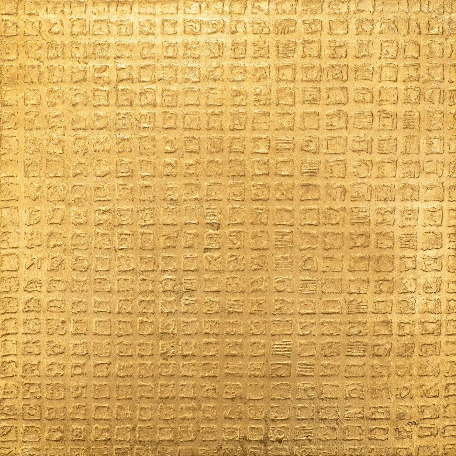 Art Universe Leinwandbild Golden Message 100 x 100 cm