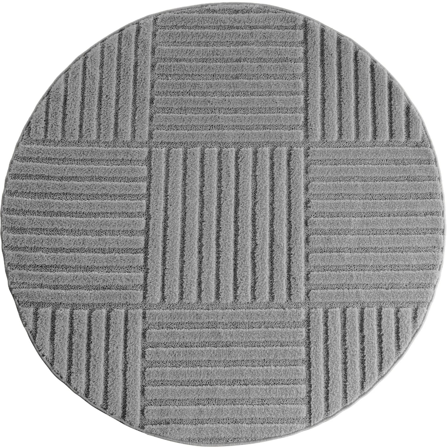 Ayyildiz Kurzflorteppich Art 1123 Silber Ø 80 cm