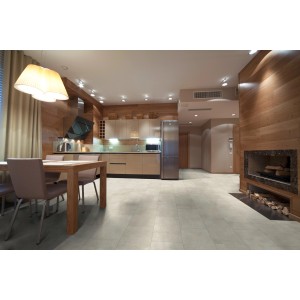 Heller Raum mit Classen Ceramin Fliesen Neo Vario Venus in Steinoptik als Bodenbelag.