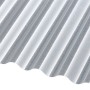 Klare Acryl Profilplatte (C-Struktur 76/18) für Bedachung, 6000x1045 mm.