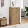 Schuhschrank Artisan-Eiche aus Holzwerkstoff, 2-türig, im Flur. Moderner Schuhschrank für ordentlichen Stauraum.