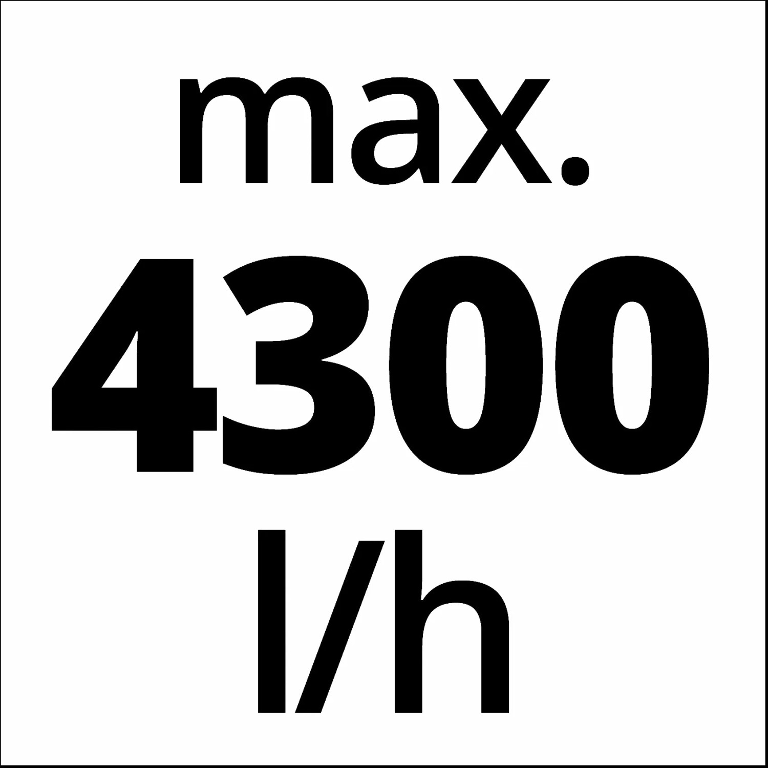 Symbolbild: Max. Fördermenge 4300 l/h für Einhell Pumpen-Zubehör Vorfilter.