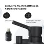 AM.PM Wannenarmatur X-Joy S in Schwarz, Aufputz-Montage mit SoftMotion Keramikkartusche.