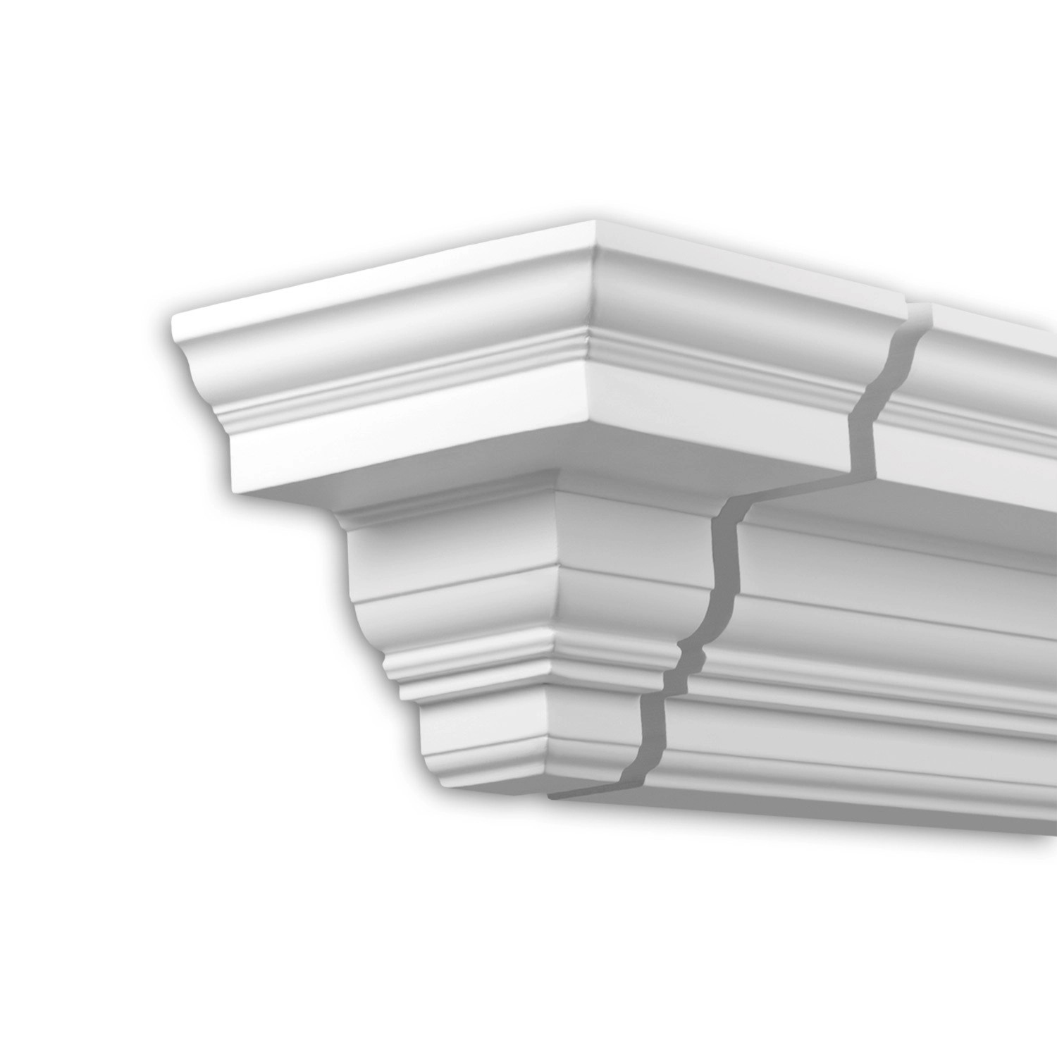 PROFHOME 432332 Stirnelement Fassadenstuck Zierelement Fassaden Element 20,6 cm x 20,6 cm x 19,5 cm Weiß