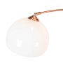 QAZQA Moderne Bogenlampe Kupfer mit Weißem Schirm Arc Basic_6