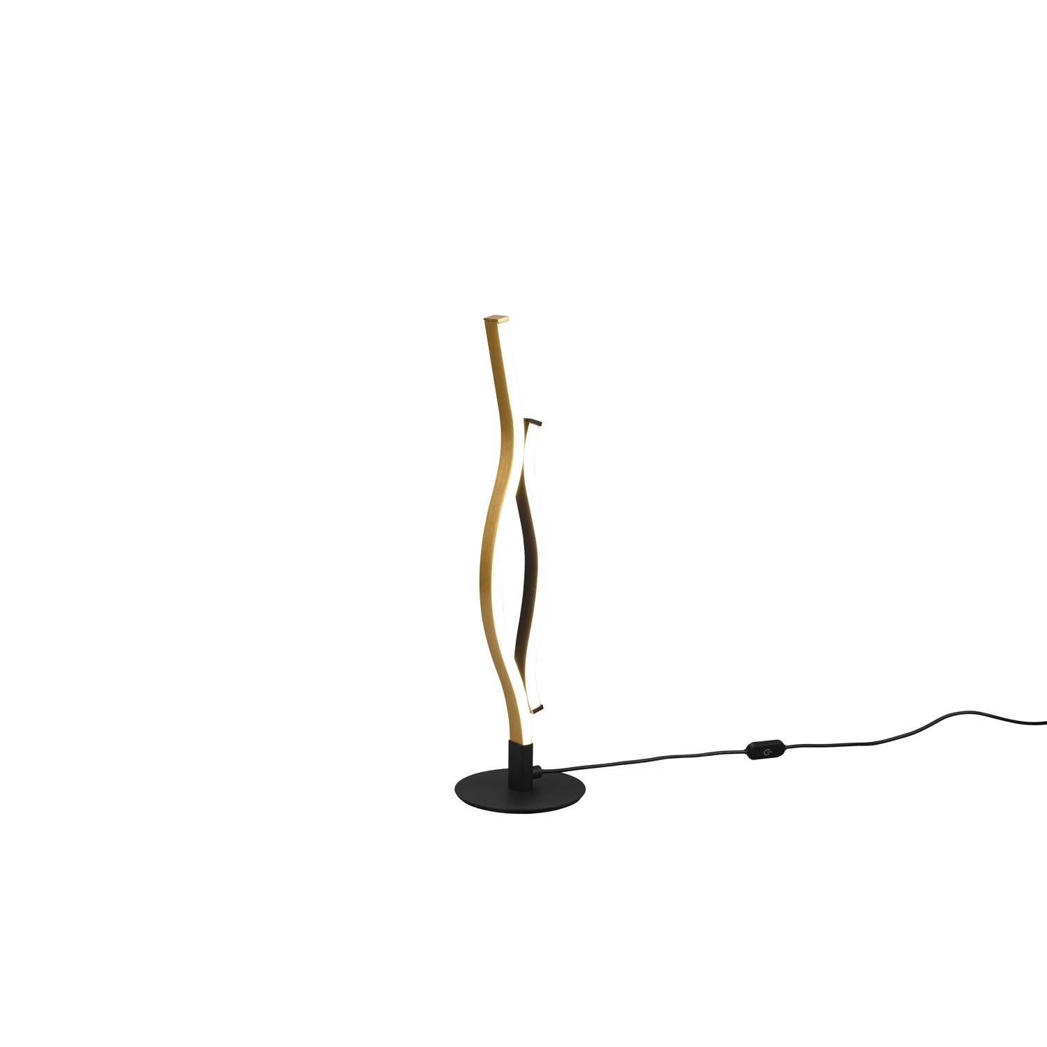 Trio LED Tischleuchte Blaze 1-flammig Messing Matt 13,5 cm x 13,5 cm