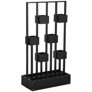 Outsunny Hochbeet Tannenholz 90L x 45B x 170H cm Schwarz