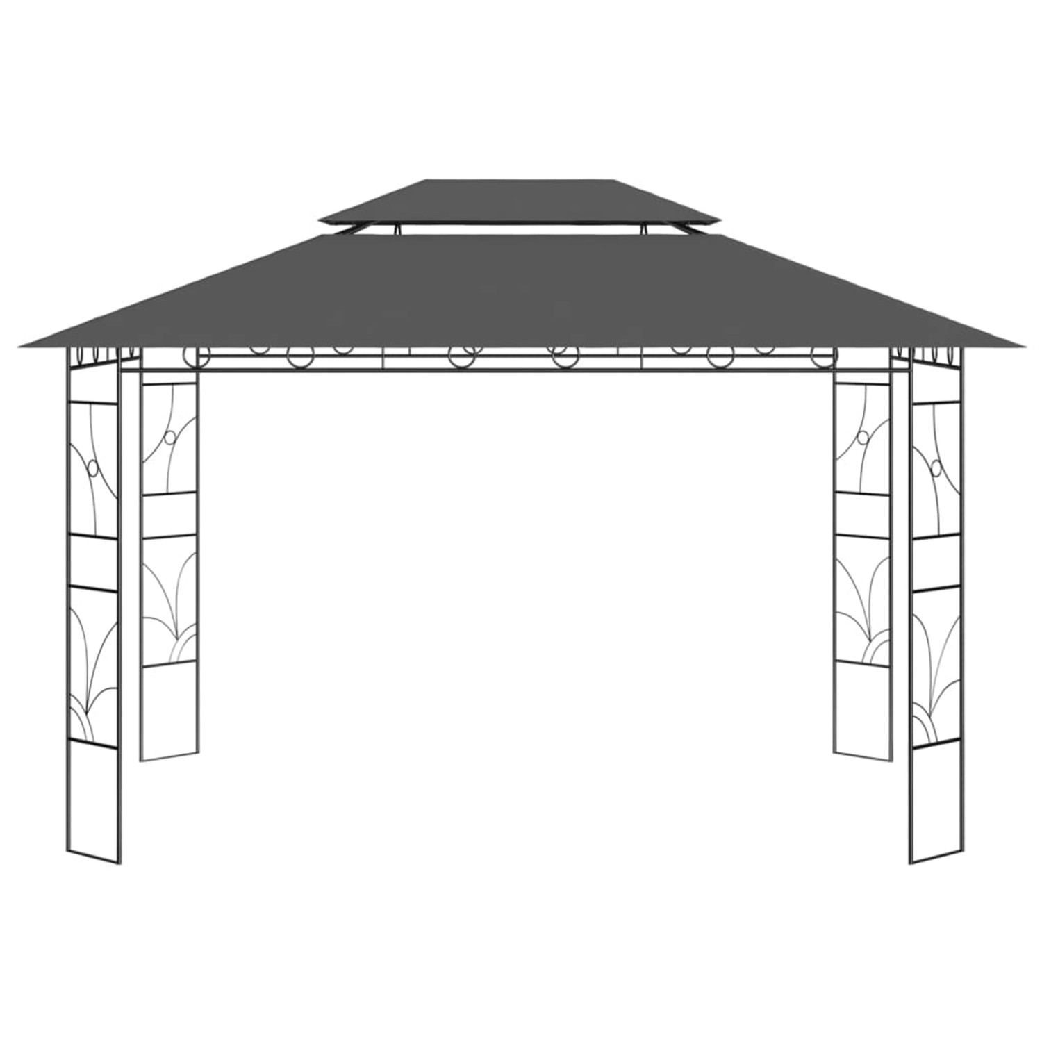 vidaXL Pavillon 4x3x2,7 m Anthrazit 160 g/m2