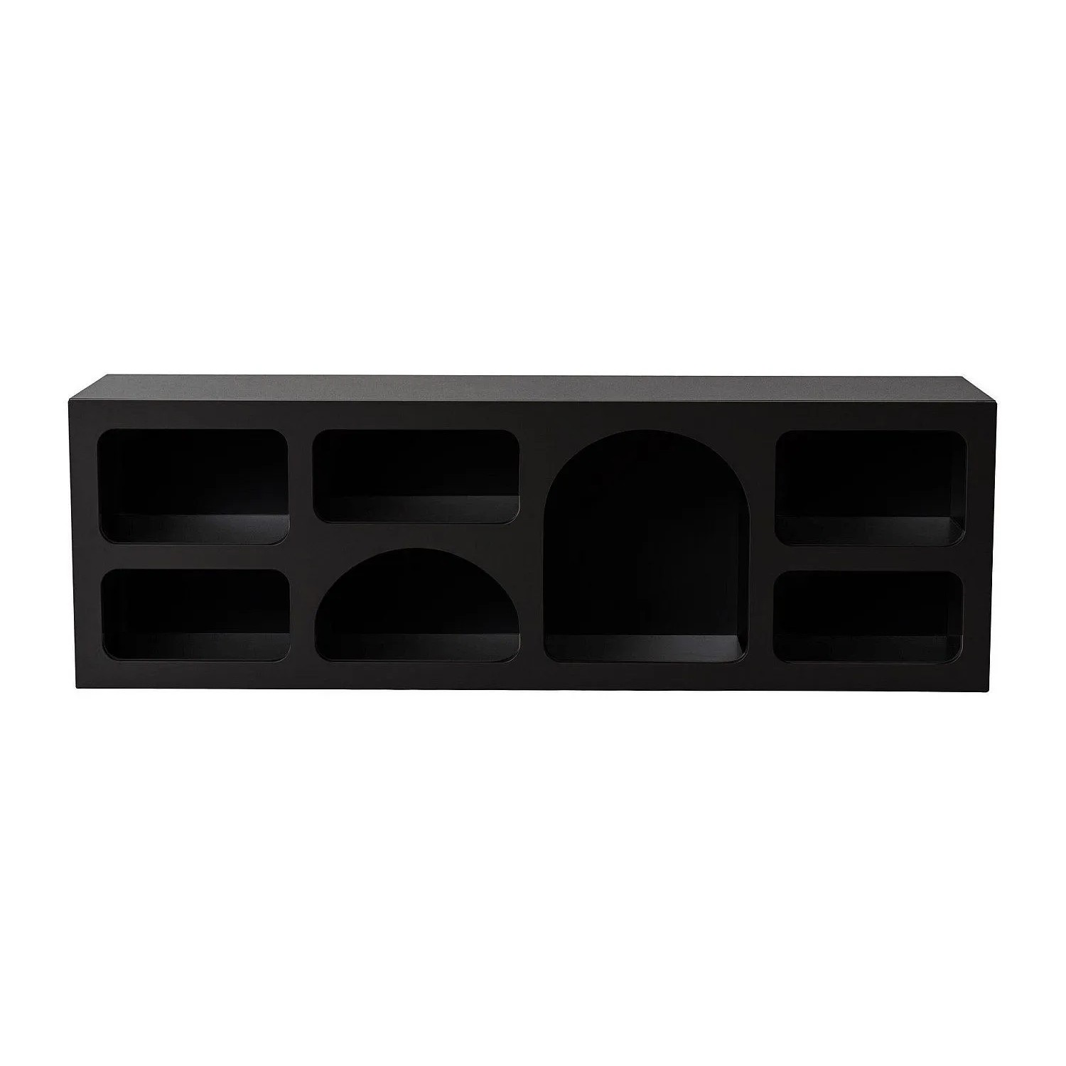 Vente-unique Tv-Board Luela Schwarz 160 cm
