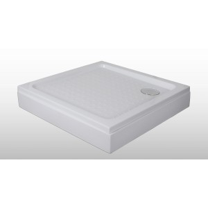 Sanotechnik Duschwanne Quadrat, 80x80 cm, Weiß, aus Acryl mit Antirutschbeschichtung.
