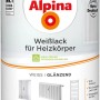 Dose Alpina Heizkörperlack Weiß glänzend, hitzebeständig bis 130°C, 2 Liter.