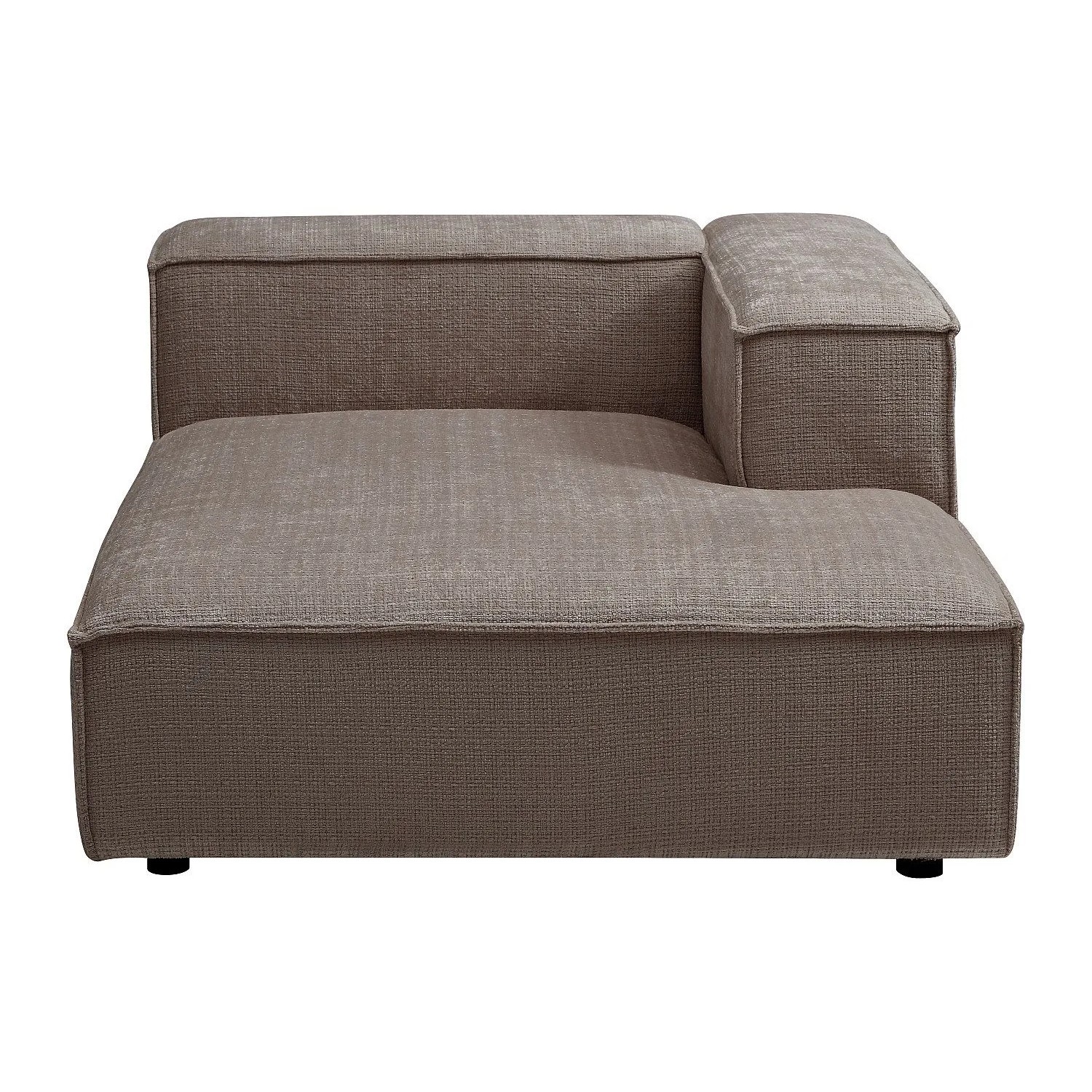 Vente-unique Recamiere Ohne Schlaffunktion Ruzolo Taupe 120 cm