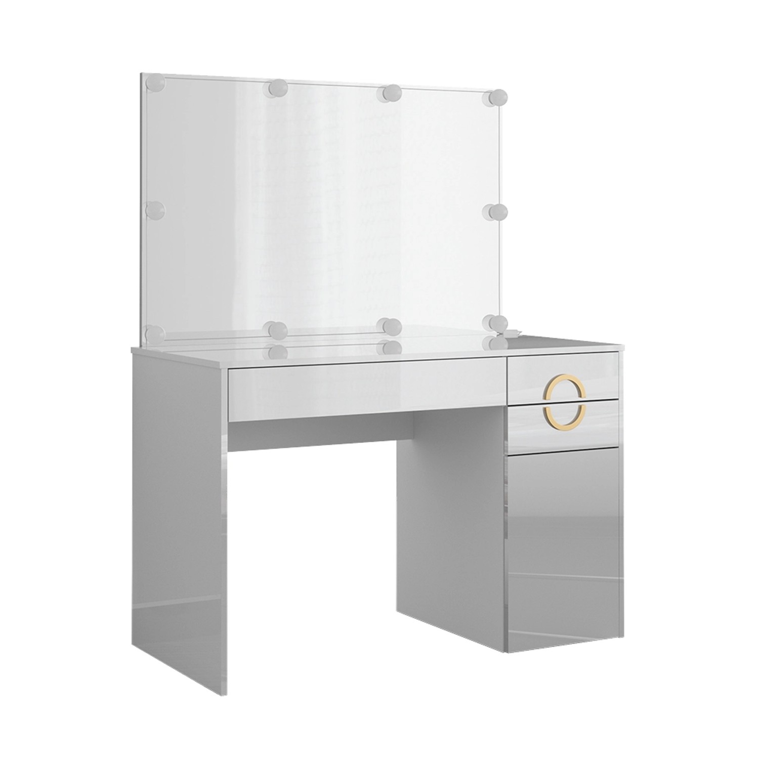 Vicco Schminktisch Adela Weiß/Weiß 115 cm mit LED Beleuchtung günstig online kaufen