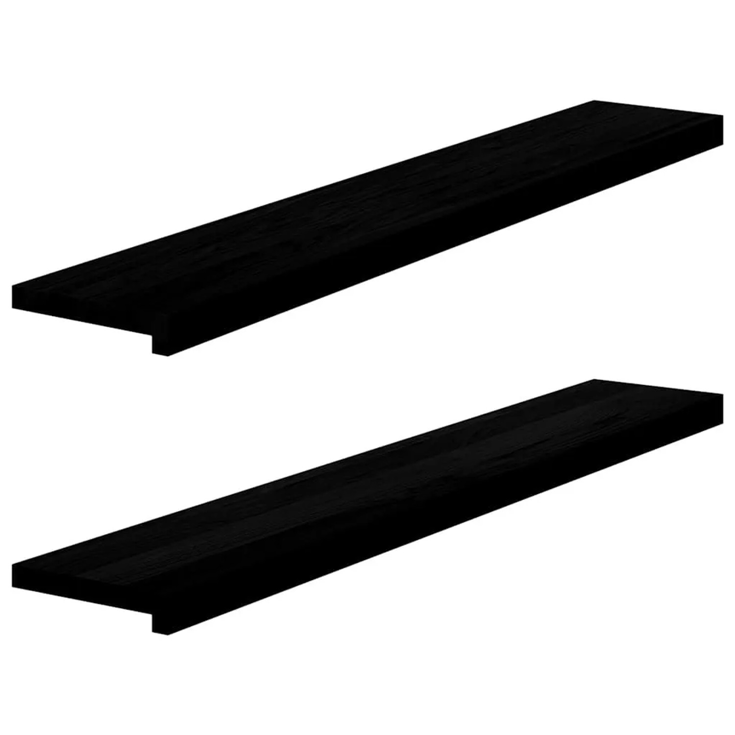 vidaXL Fensterbänke 2 Stk Dunkelbraun 120x20x2 cm Massivholz Eiche 4009178 günstig online kaufen