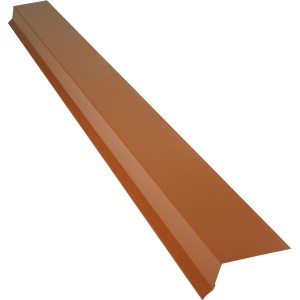 Traufblech Trapez, 1m lang, ziegelrot, für Dachbleche.