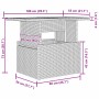 vidaXL Gartenmöbel-Set, 8-teilig, schwarz, Poly Rattan, mit Maßangaben. Ideal für Terrasse und Garten.