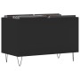 Schwarzer vidaXL Plattenschrank (74,5x38x48 cm) aus Holzwerkstoff mit Schallplatten.