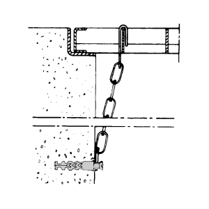 FeNau Sicherheitsketten Für Gitterroste Für MW 30/30 30/10 34/38 mm Aus Stahl Feuerverzinkt 1 Paar