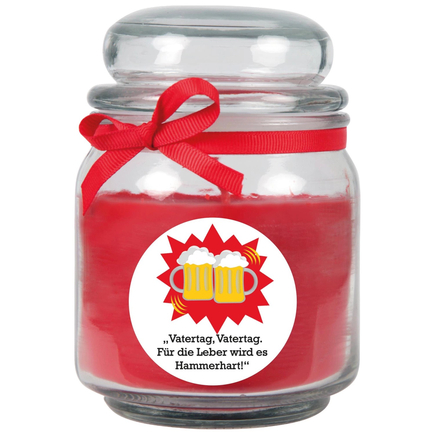 HS Candle Duftkerze & Glas Vatertag Rot Rose günstig online kaufen