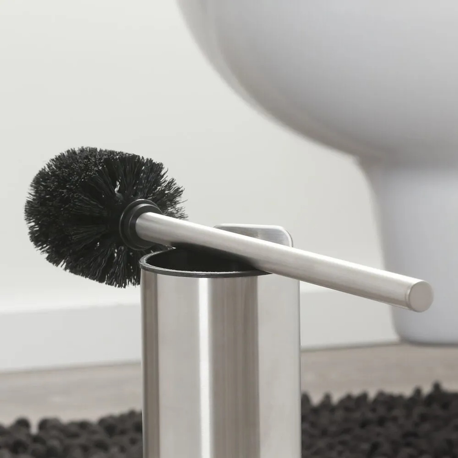 Tiger Colar WC-Bürste mit Halter, Edelstahl gebürstet. Badaccessoire für die einfache Reinigung.