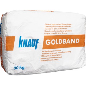 Sack Knauf Goldband Fertigputz, 30 kg, für Innenputz und Feuchträume.