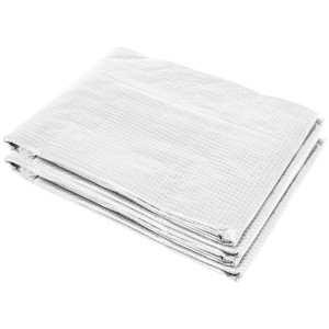 Weiße Outsunny Polyethylenfolie 3x2x2m für Gartenhäuser, gefaltet.