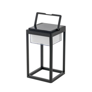 Lucande LED Solarleuchte Tilena 10020279 Dimmbar Spritzwassergeschützt Modern in Schwarz aus Aluminium
