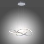 Moderne LED-Pendelleuchte Maria aus Aluminium, 57x120 cm, dimmbar, warmweißes Licht.