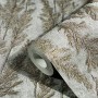 Marburg Vliestapete Natural Opulence Floral Silber: Rolle mit floralem Muster in Silber und Gold.