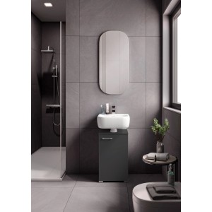 Badmobil Waschbeckenunterschrank Juna, 40cm, Anthrazit im modernen Badezimmer.