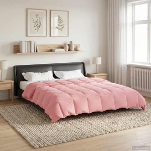 vidaXL Sommerdecke Gepolstert Rosa 200 x 220 cm Mikrofaser 42025949