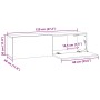 Weißer vidaXL TV-Schrank (120x30x30 cm) aus Holzwerkstoff mit zwei Klapptüren.
