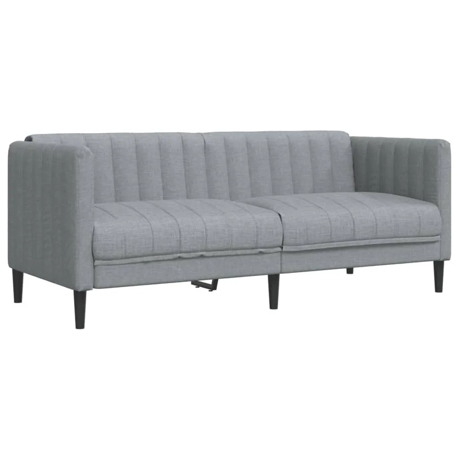 vidaXL Sofa 2-Sitzer Hellgrau Stoff 372604