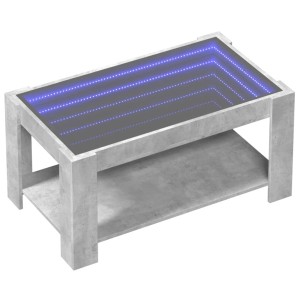 vidaXL LED-Couchtisch Betongrau 93x53x45 cm Holzwerkstoff 847556