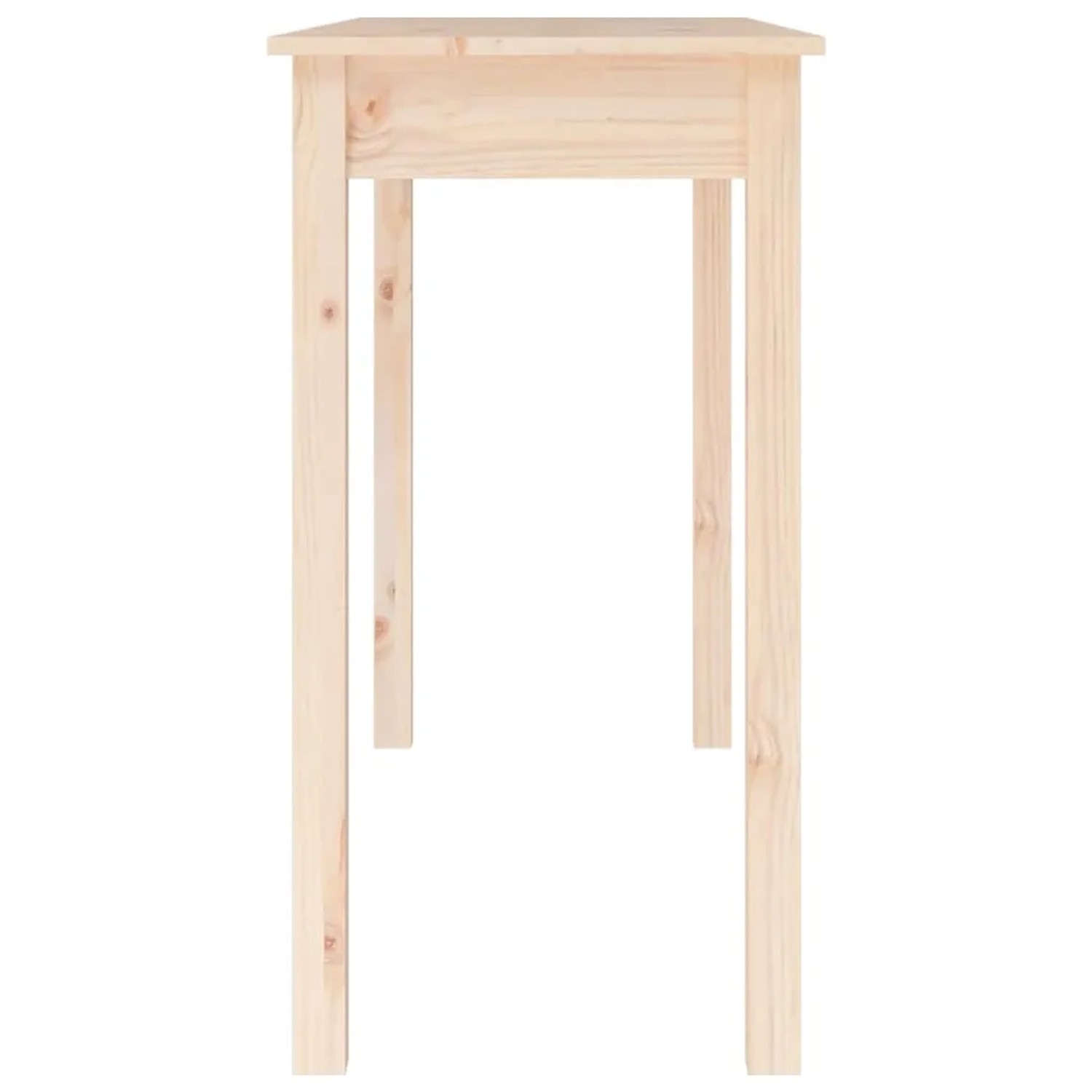 Konsolentisch aus Kiefernholz, 110x40x75 cm, ideal für Flur oder Wohnzimmer.