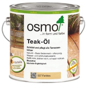 Dose Osmo Holzöl Spezial Teak 2,5 l für Außen, seidenmatt, zum Schutz und zur Pflege von Holzoberflächen.