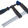 LUX Schraubzwinge 150x80 mm Comfort aus Temperguss mit blau-schwarzem Griff.