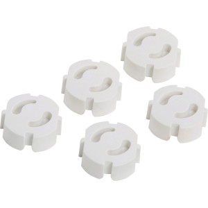 5er-Set weiße Steckdosen Kindersicherung für erhöhte Sicherheit im Haushalt.