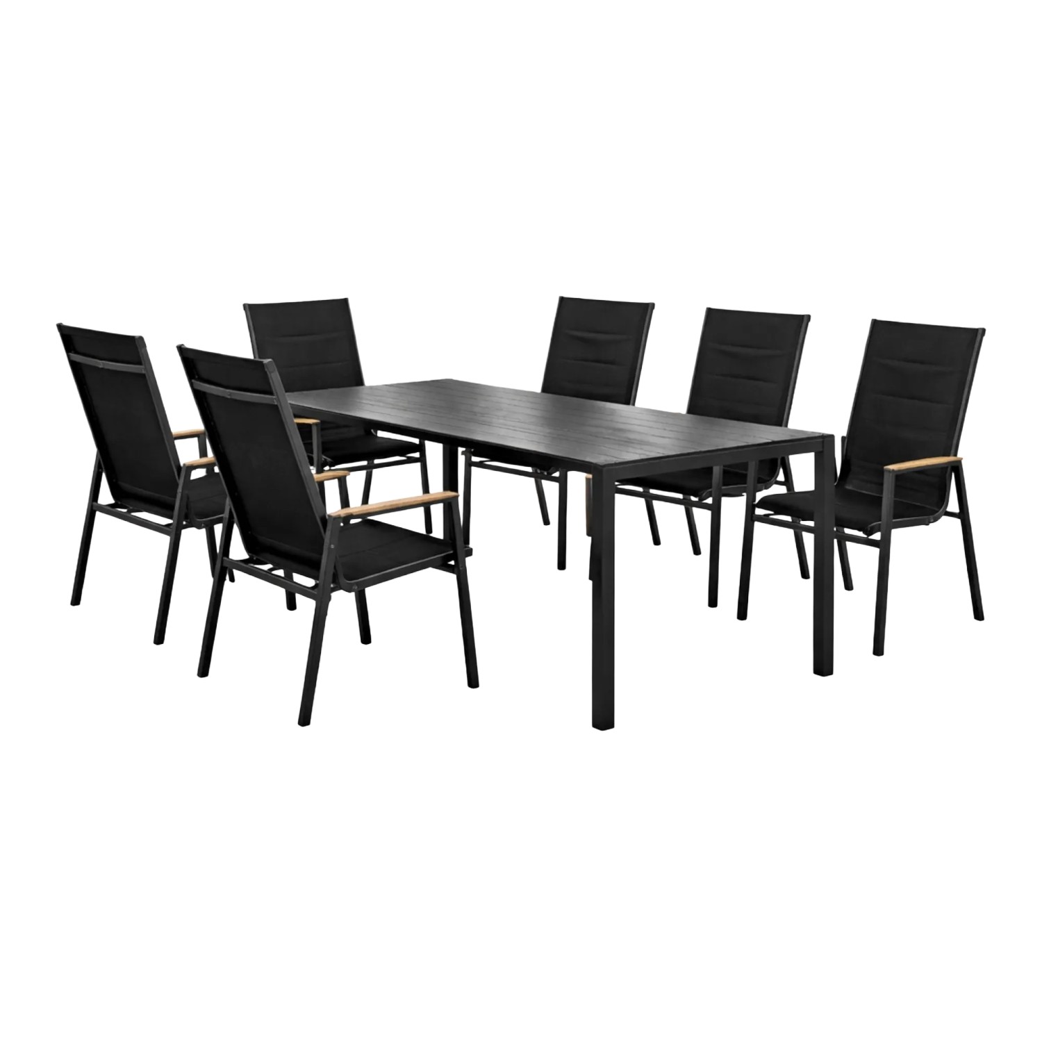 Greemotion Gartenmöbel-Set Merida 2 Aluminium 7-teilig Anthrazit