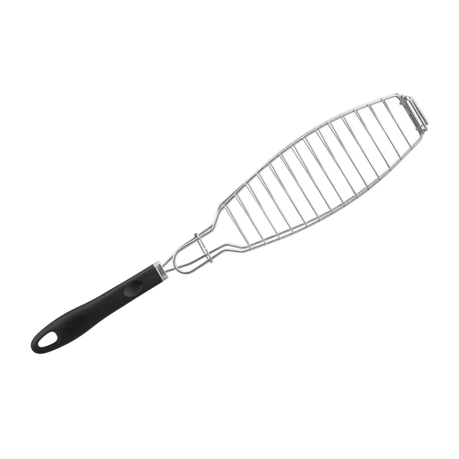 Relaxdays Fischbräter 2er Set Edelstahl Silber Schwarz Verschließbar 2,5 cm x 58,5 cm x 10,5 cm 350 g