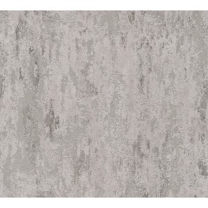 Vliestapete Trendwall 2, Uni Grau Silber Glänzend, strukturierte Oberfläche.