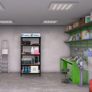 Relaxdays Schwerlastregal Metall Schwarz 180 cm x 90 cm x 60 cm