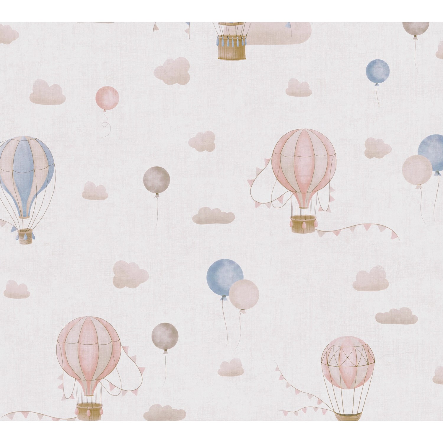 A.S. Creation Vliestapete Ballons 10,05 m x 0,53 m Blau-Rosa-Creme FSC® günstig online kaufen